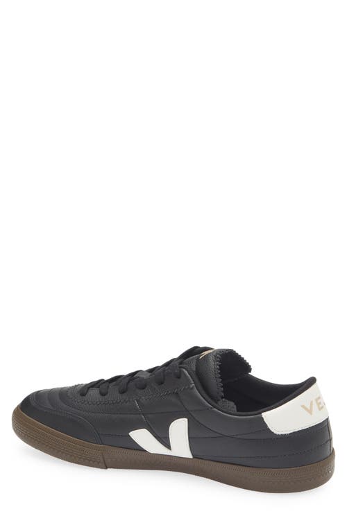 Veja Panenka Black Sneaker With Logo On The Side And Contrasting Heel In Leather Unisex In Black