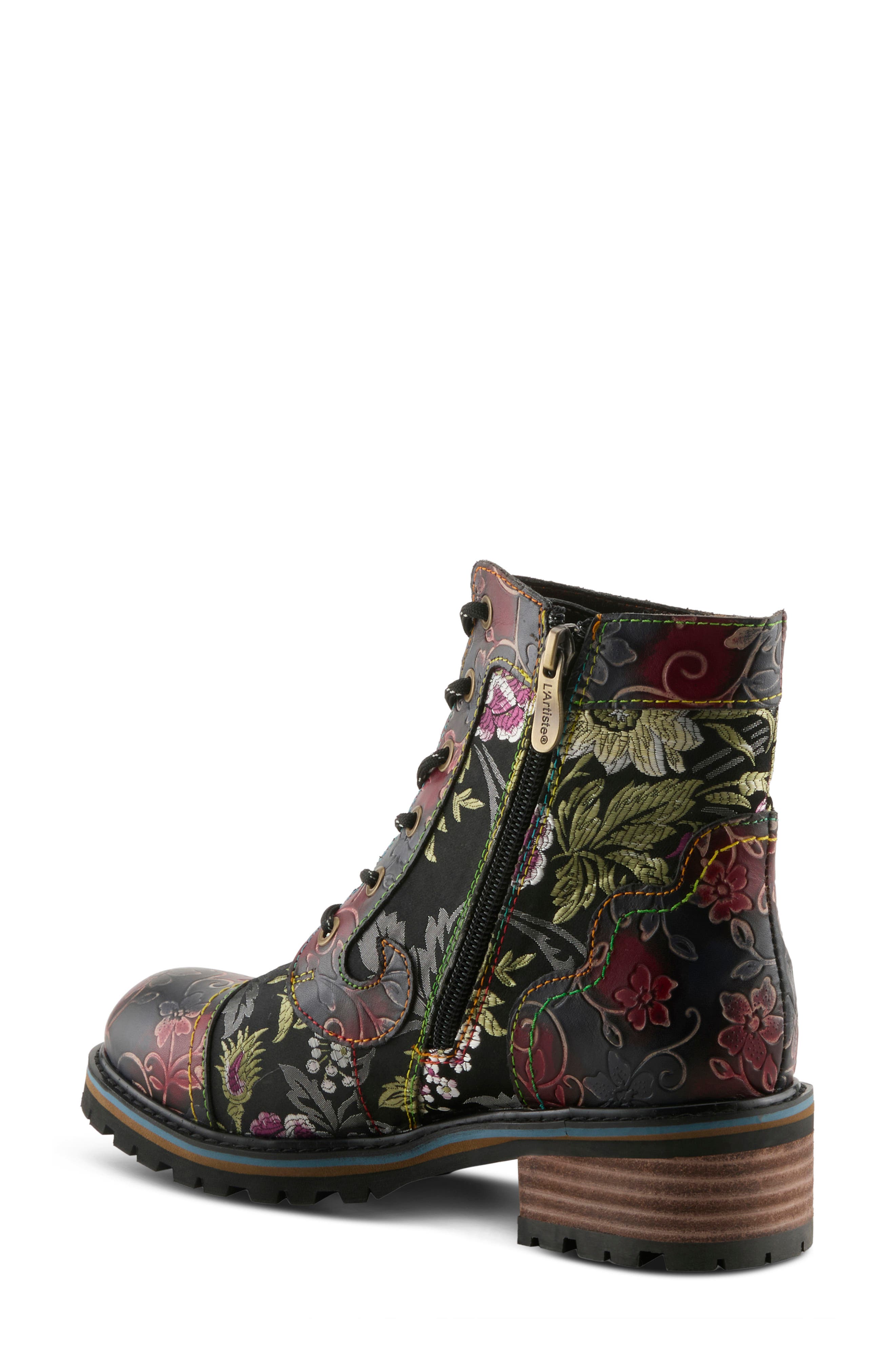 L'Artiste Fantastic Lace-Up Boot, Alternate, color, BLACK MULTI