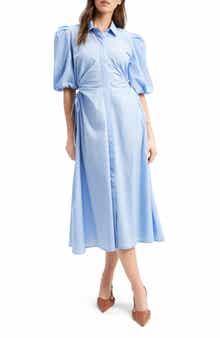 Bardot Keyhole Cotton Midi Shirtdress