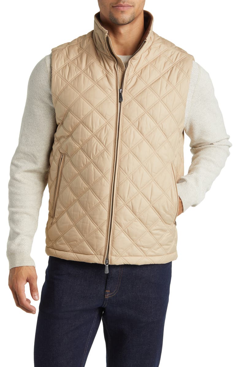 Brooks Brothers Out Quilted Water Repellent Insulated Vest, Alternate, color, 