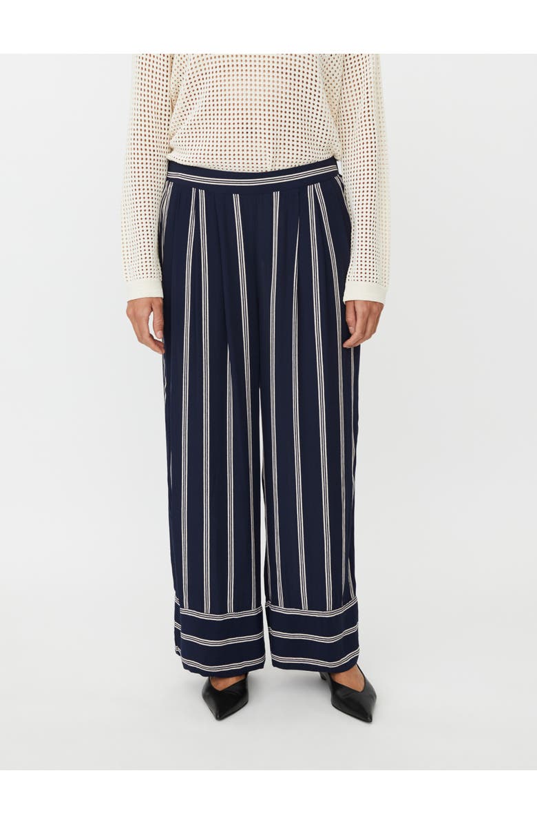 Masai Copenhagen MaPattys Striped Wide Leg Trousers, Main, color, Navy Blazer