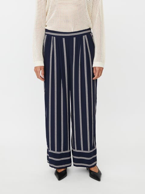 MaPattys Striped Wide Leg Trousers