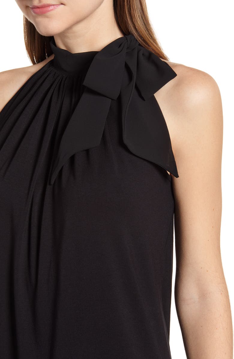 Loveappella Loveapella Side Tie Halter Neck Blouse, Alternate, color,