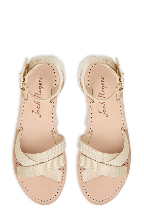 Jack Rogers Patti Ankle Strap Flat Sandal In Natural