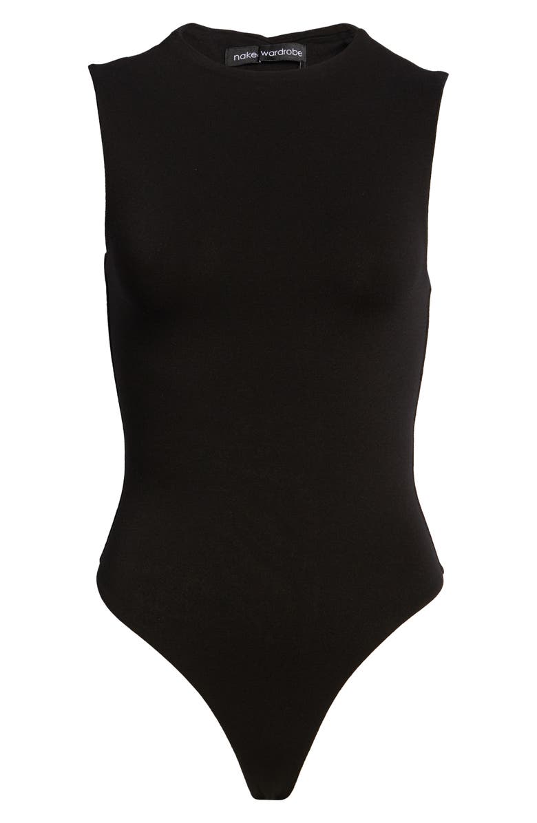 Naked Wardrobe The NW Sleeveless Bodysuit, Alternate, color, Black