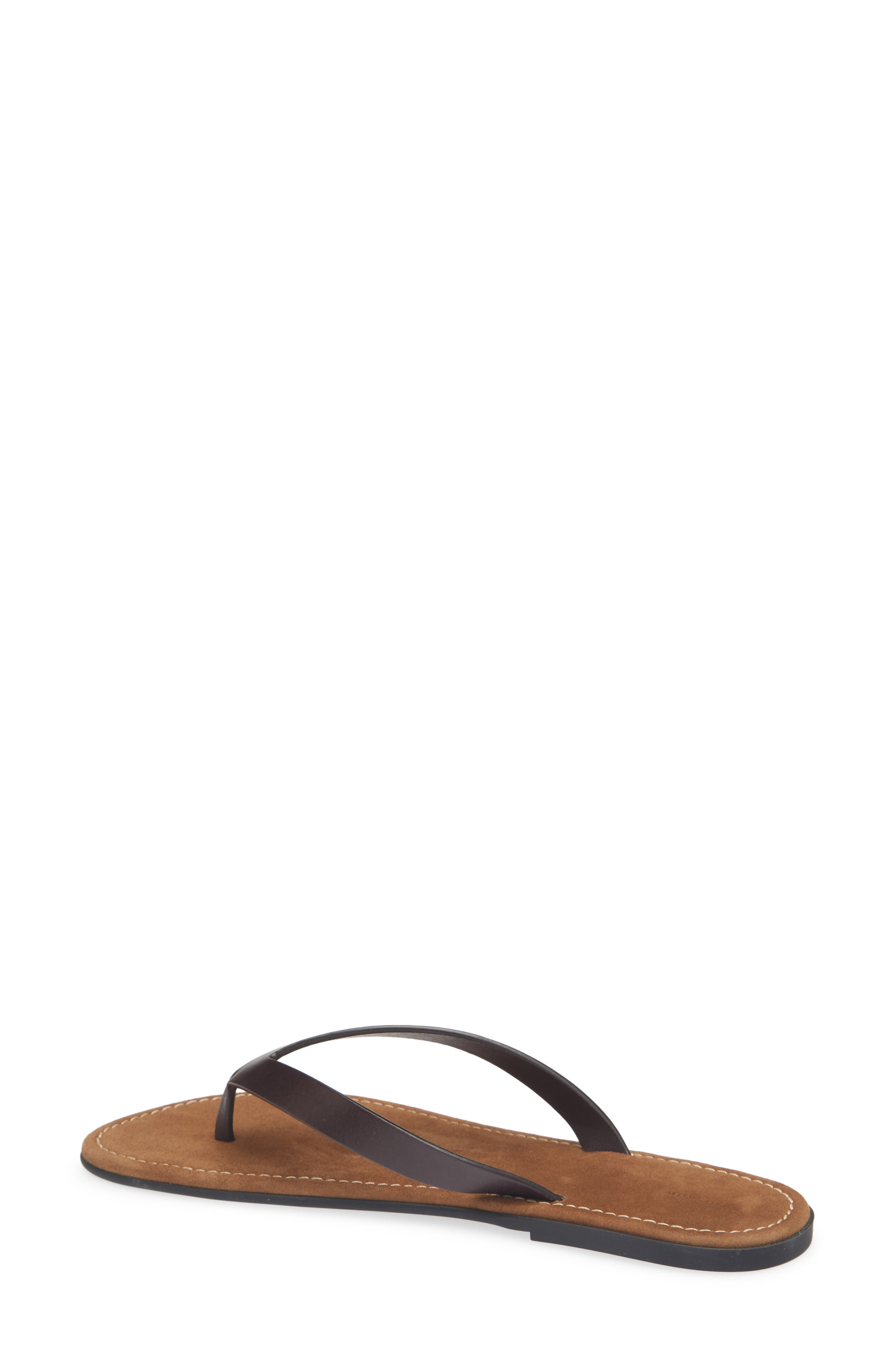 The Row Beach Flip Flop, Alternate, color, Lacquer Brown