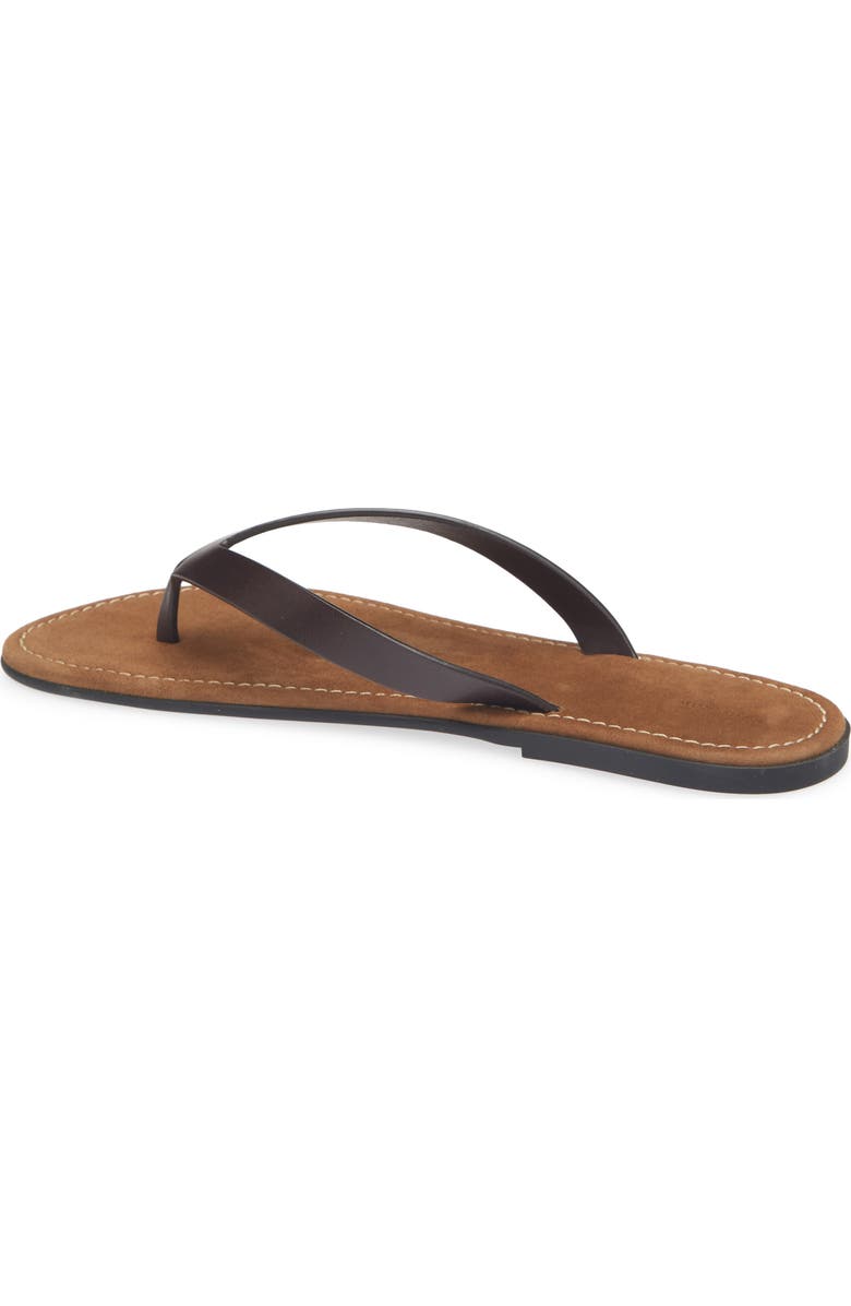 The Row Beach Flip Flop, Alternate, color, Lacquer Brown