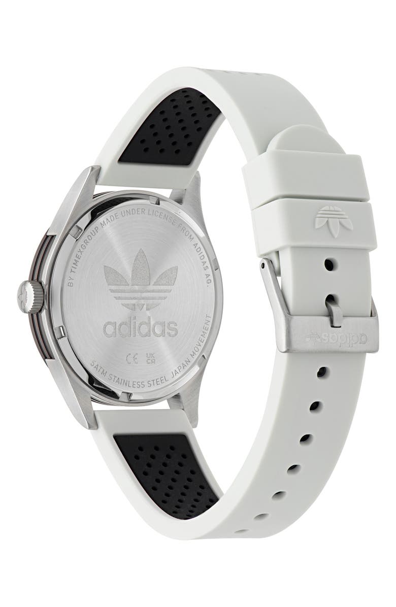 adidas Code Three Silicone Strap Watch, 40mm, Alternate, color,