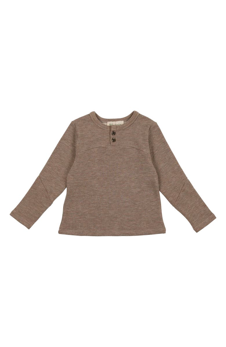 Manière Heather Long Sleeve Henley T-Shirt, Main, color,