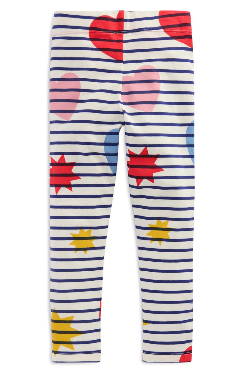 Mini Boden Kids' Fun Print Leggings, Alternate, color, Stripe Shapes