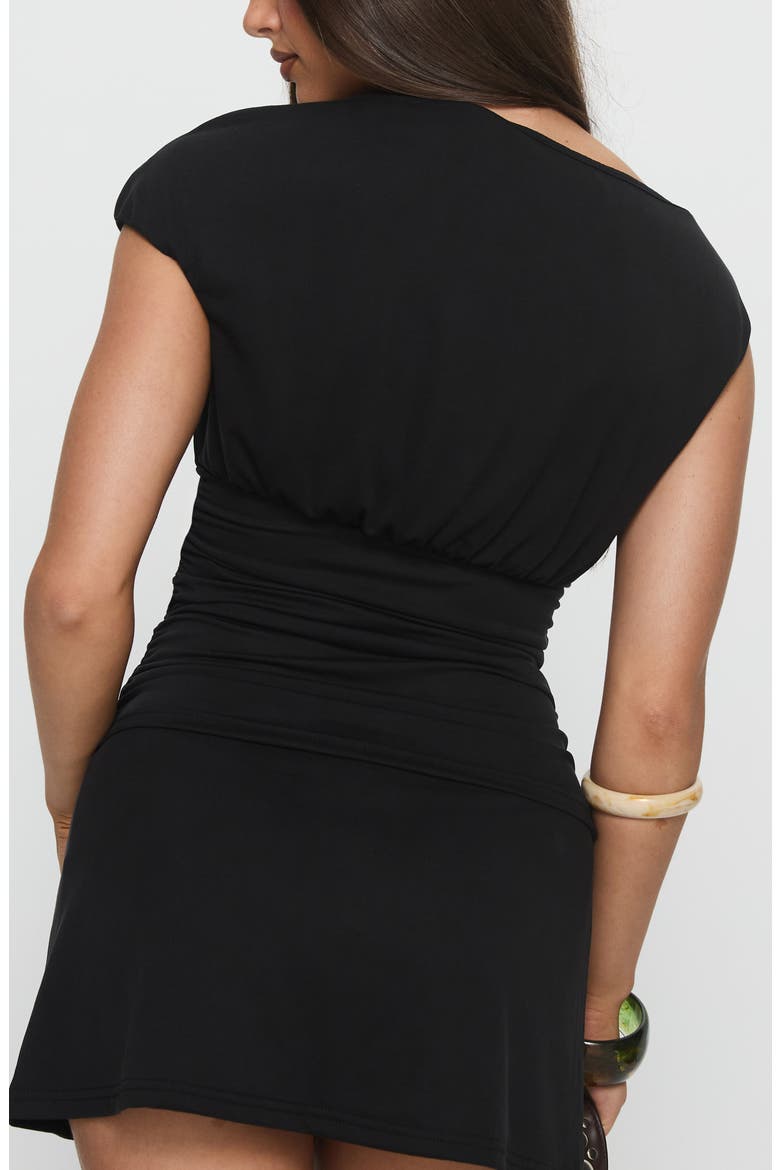 Emelyne One-Shoulder Knit Top, Alternate, color, BLACK