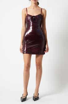 French Connection Beatrice Sequin Cocktail Minidress