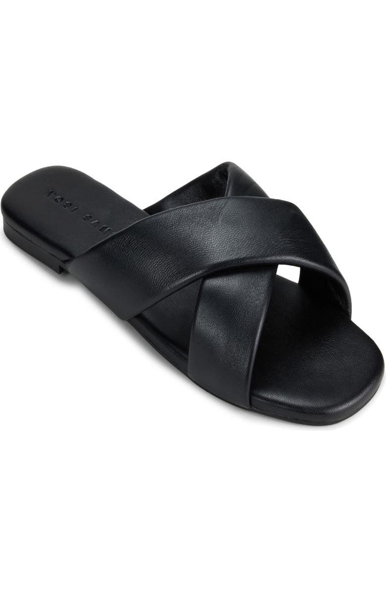 Yosi Samra Delancey Slide Sandal, Main, color, Black