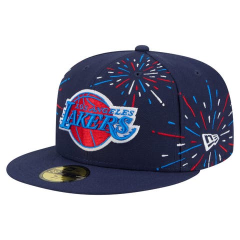 Men's New Era  Navy Los Angeles Lakers Americana Fireworks 59FIFTY Fitted Hat