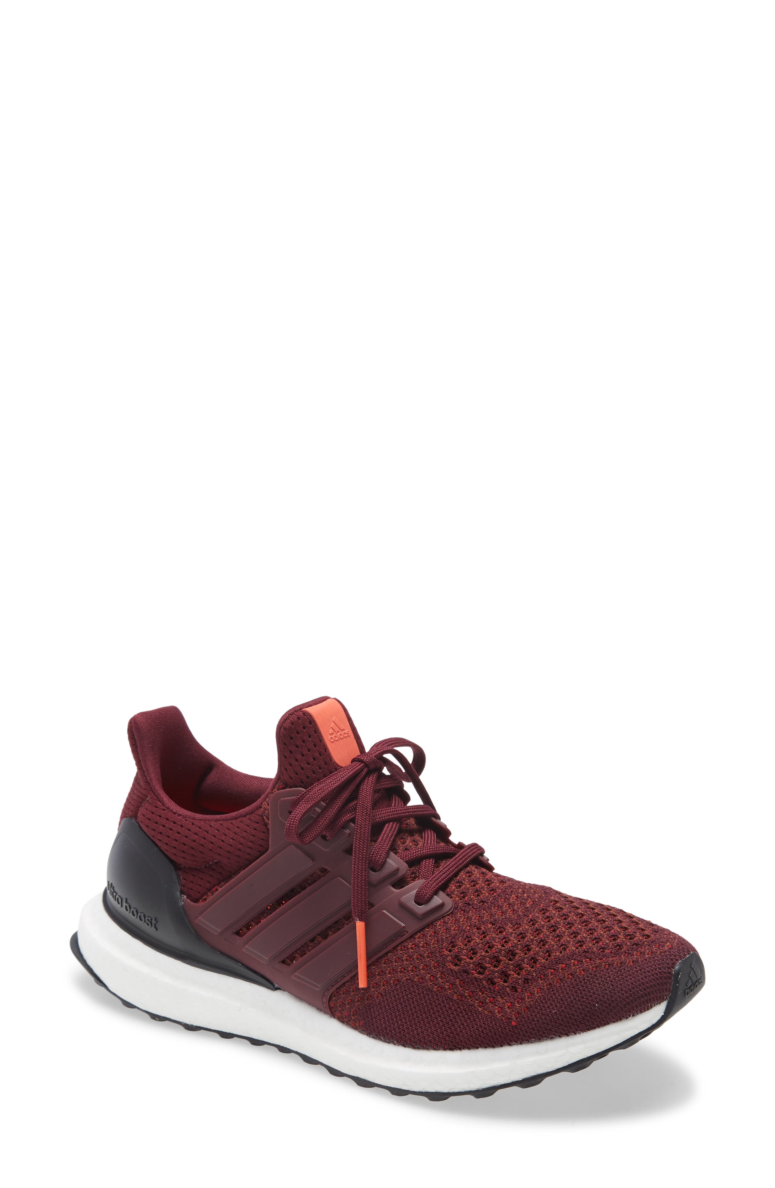 Kids' Ultraboost 20 Parley Running Shoe, Main, color, MAROON/ MAROON/ BLACK