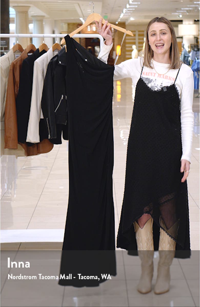 One-Shoulder Side Slit Trumpet Gown, sales video thumbnail