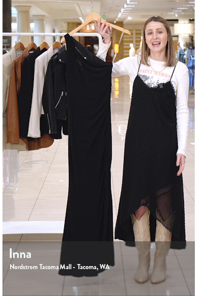 One-Shoulder Side Slit Trumpet Gown video
