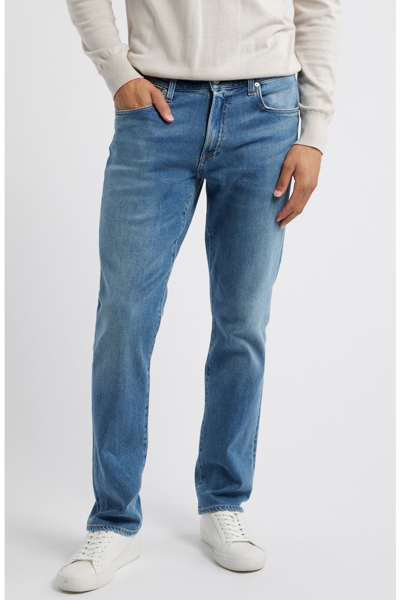 Gage Slim Straight Stretch Cotton & Cashmere Jeans, Main, color, ANDERS