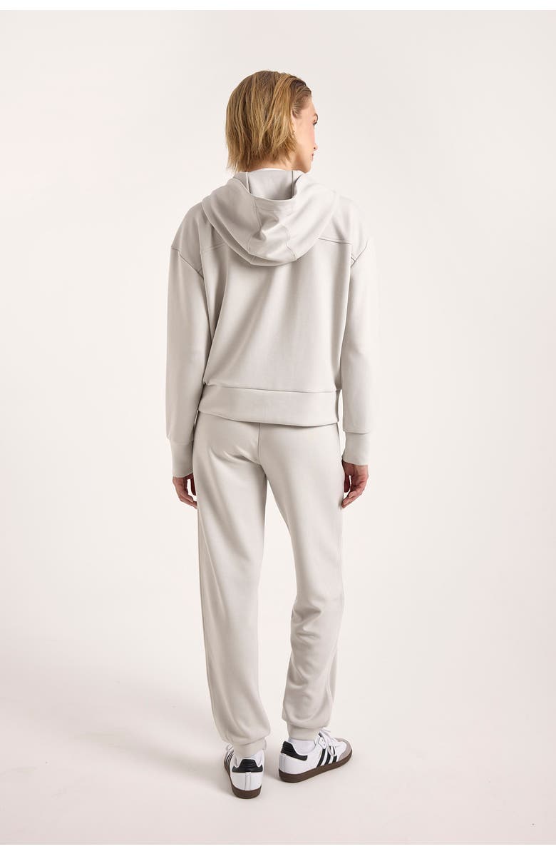 Brodie Pure Cashmere Patch Pocket Jersey Full Zip Hoodie, Alternate, color, Antarctcia