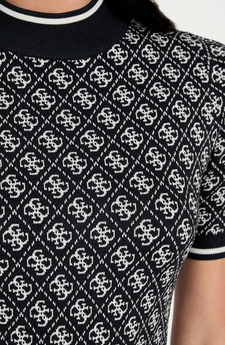 GUESS Lise Short Sleeve Logo Sweater Dress, Alternate, color, 