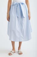 DELUC Chania Cotton Blend Midi Skirt