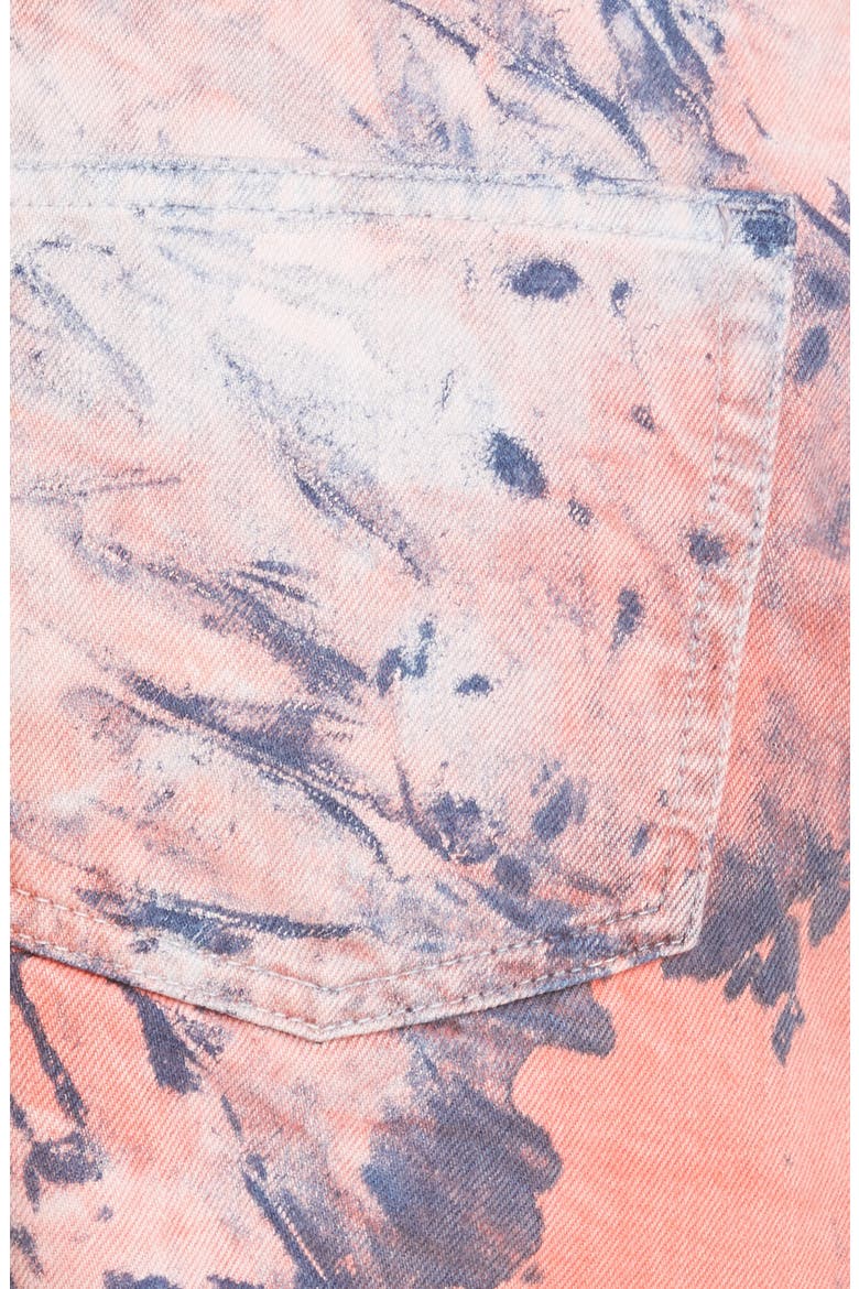 Brady Spin Art Tie Dye High Waist Cutoff Denim Shorts, Alternate, color, SPIN ART