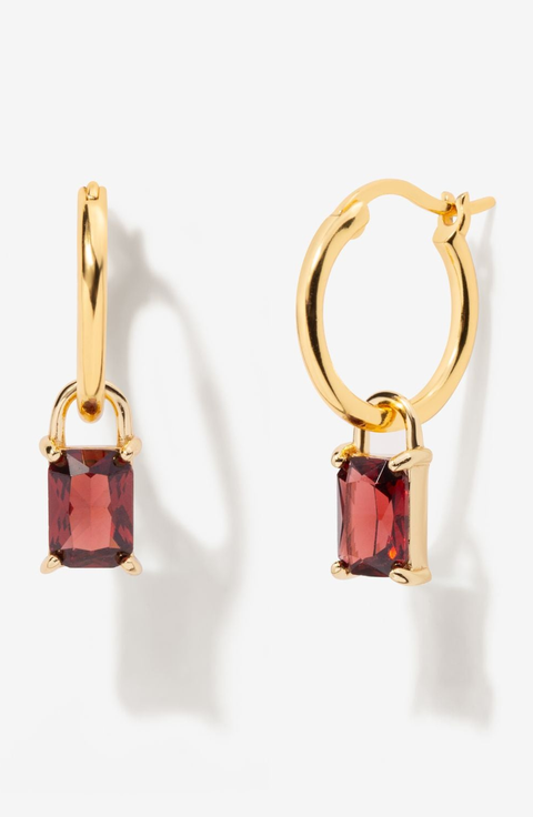 Iris Birthstone Hoops