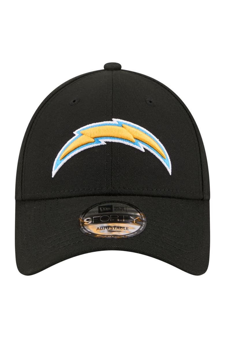 Men's New Era  Black Los Angeles Chargers Core Team 9FORTY Adjustable Hat, Alternate, color, Black