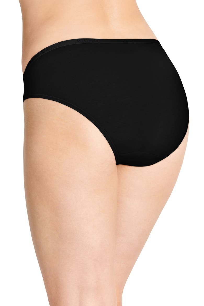 Womens Organic Cotton Stretch Bikini - 3 Pack, Alternate, color, Black
