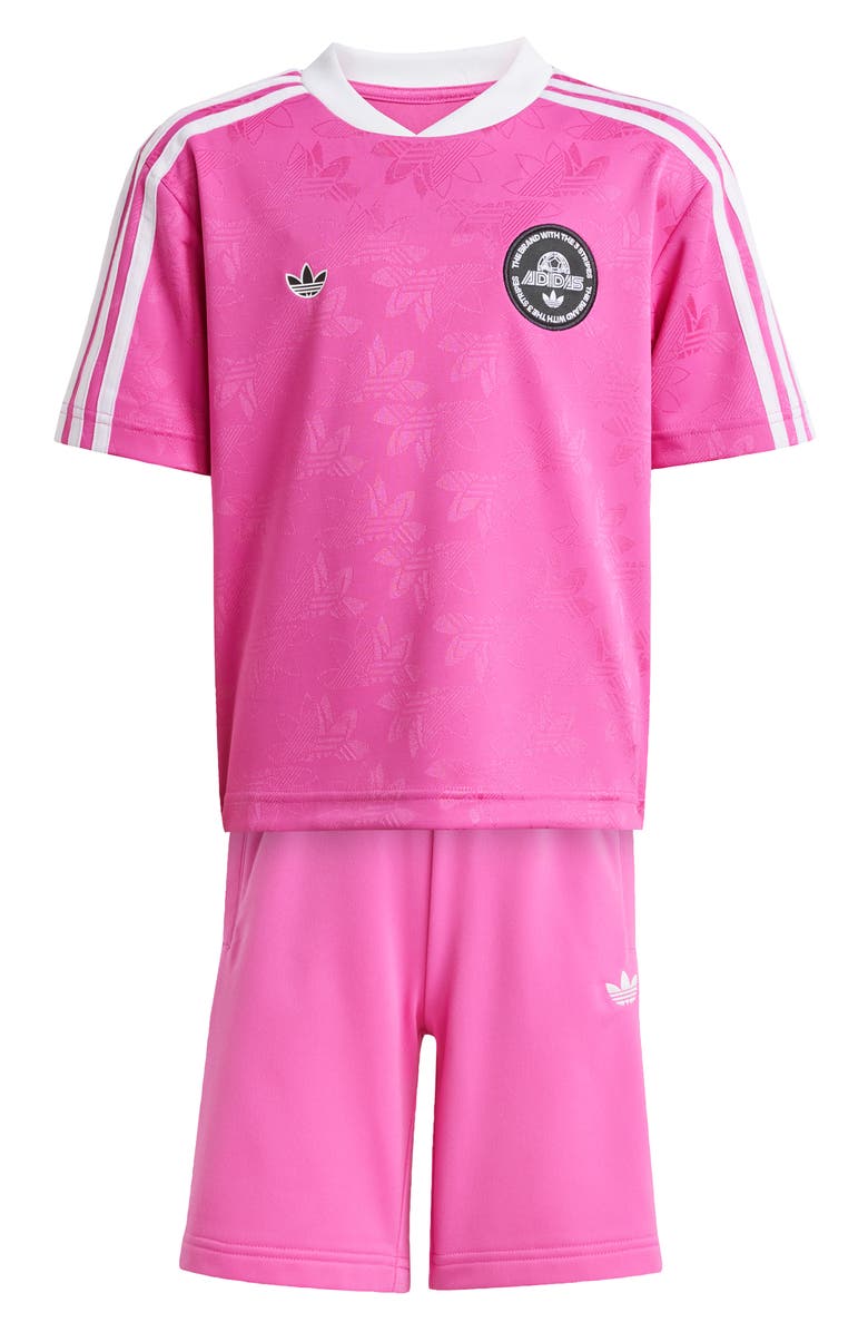 adidas Kids' Sport Jersey & Shorts Set, Main, color, Semi Lucid Fuchsia
