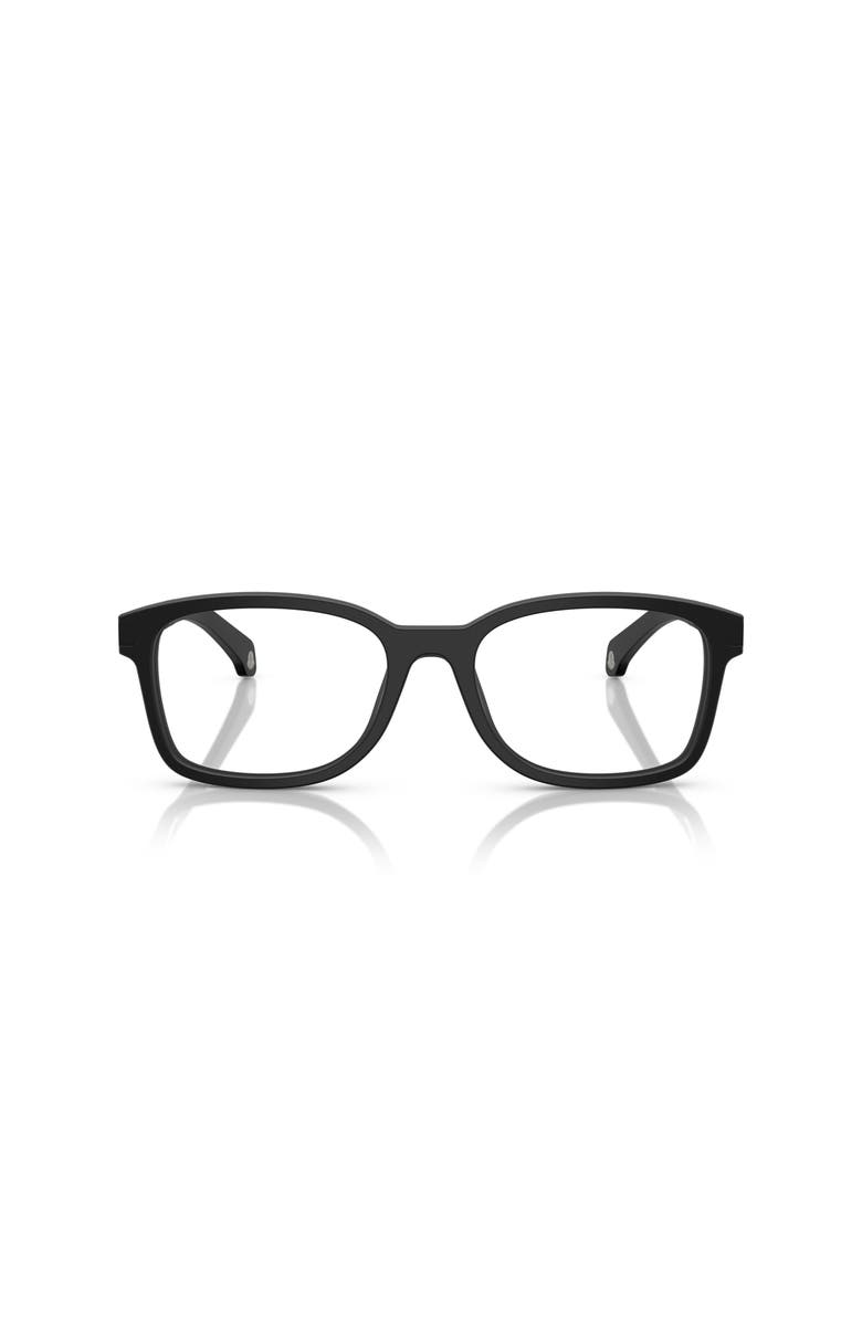 Moncler 56mm Rectangle optical glasses, Alternate, color, Black