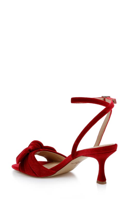 Jewel Badgley Mischka Emeli Ankle Strap Sandal In Red