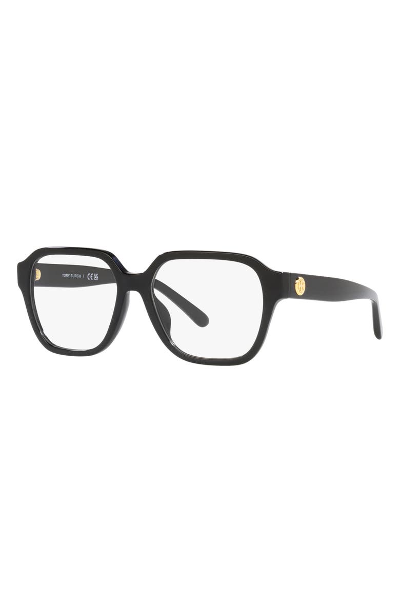 Tory Burch 53mm Square Optical Glasses, Alternate, color,