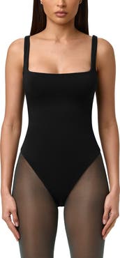 Naked Wardrobe Smooth Square Neck Bodysuit