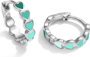 In Season Jewelry Heart Cascade Huggie Hoops