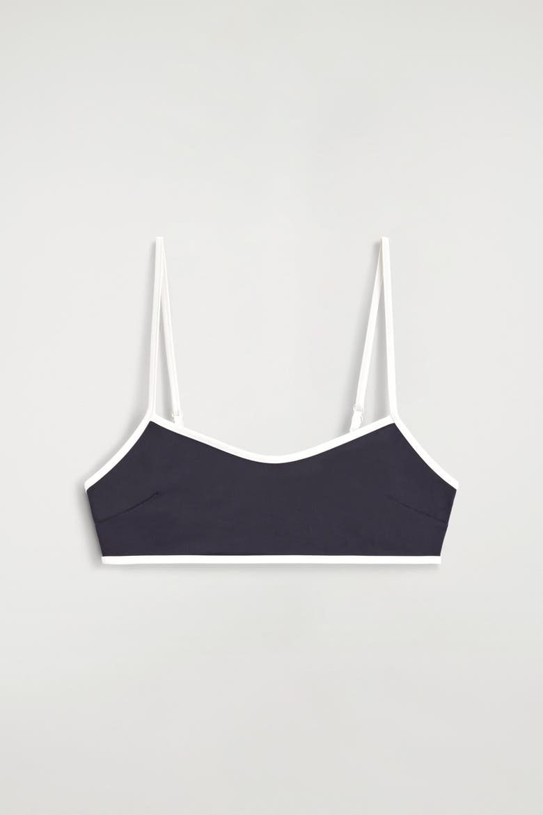 Contrast-trimmed Bikini Briefs, Alternate, color, NAVY / WHITE
