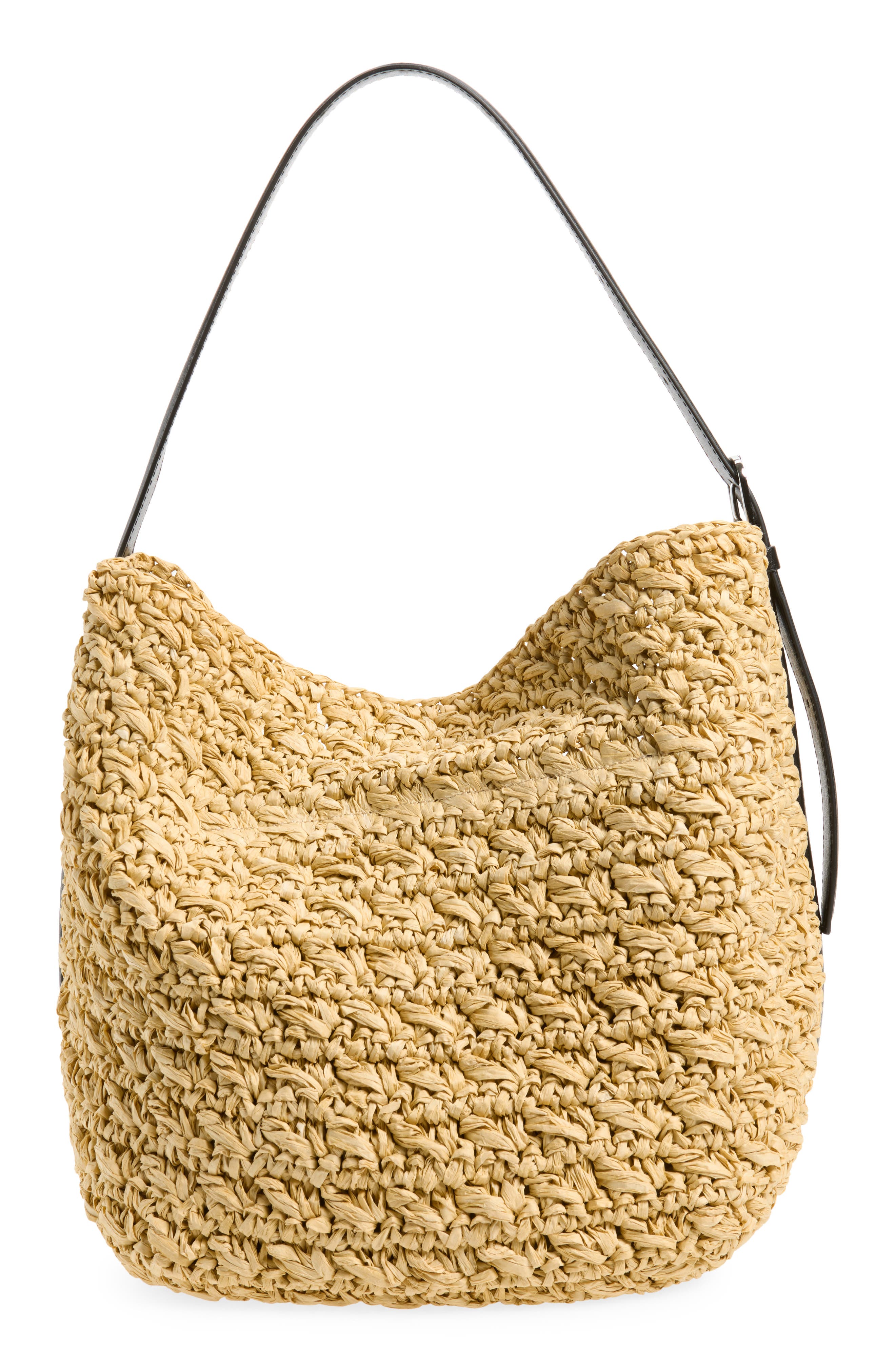 TOTEME Medium Belted Straw Tote, Alternate, color, Natural