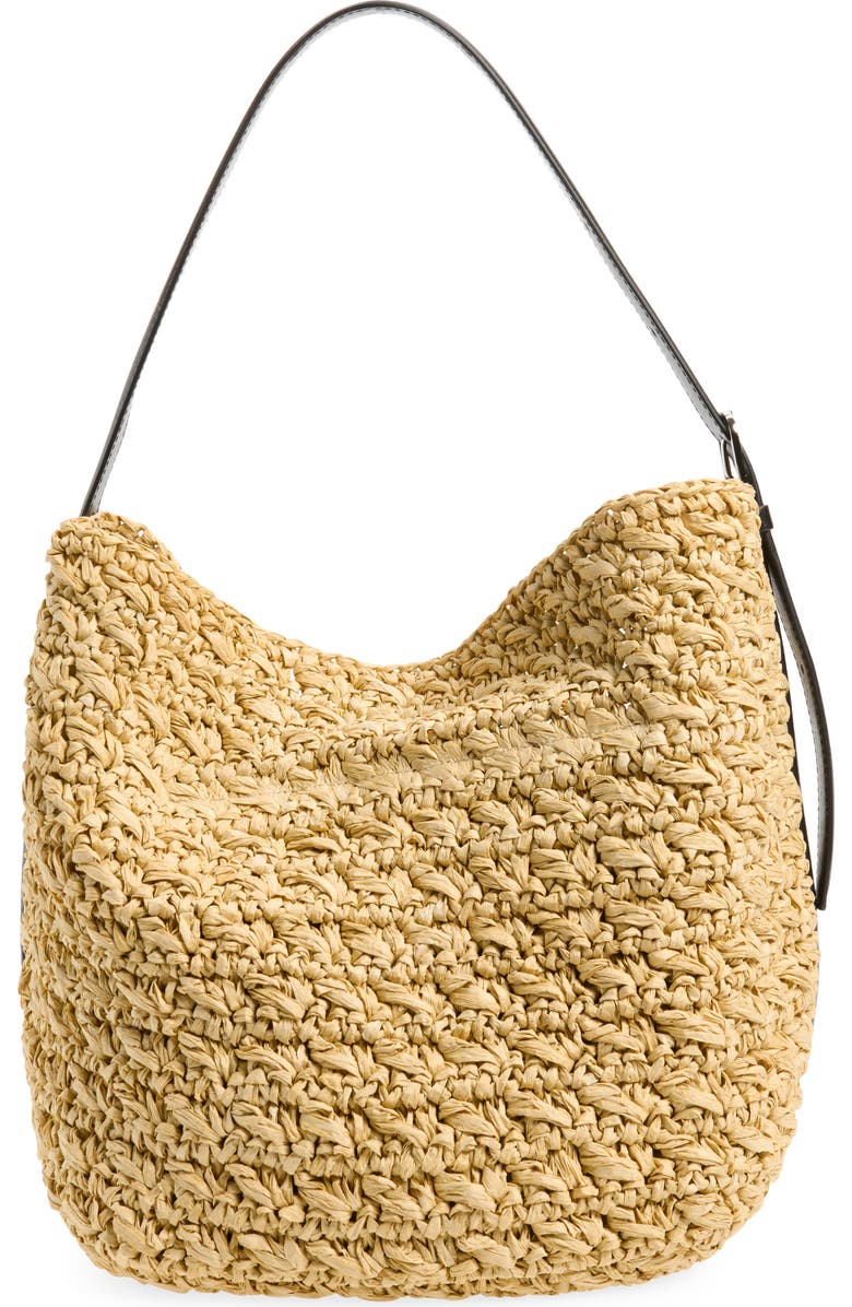 TOTEME Medium Belted Straw Tote, Alternate, color, Natural