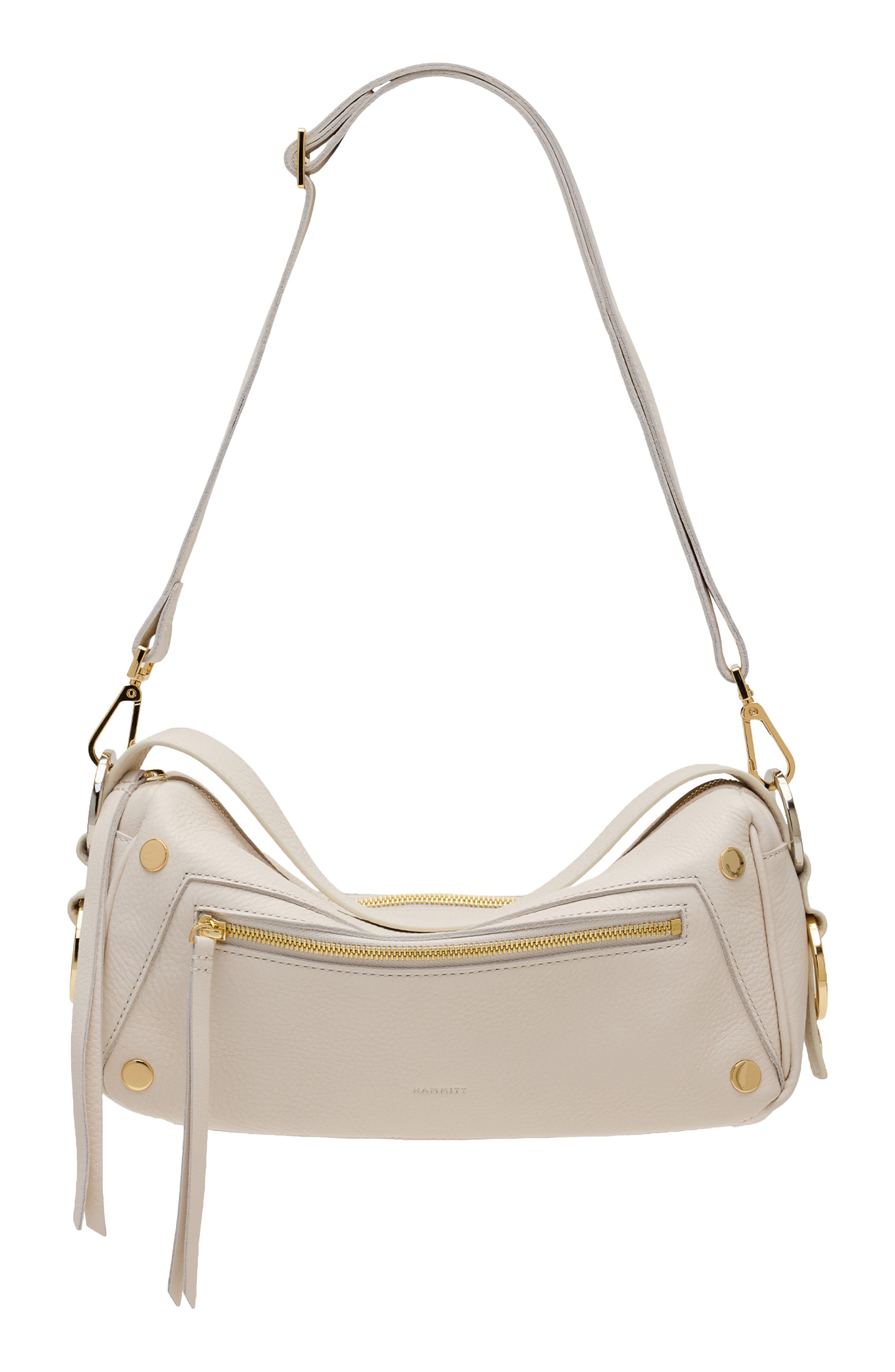 Medium Doxie Leather Shoulder Bag, Alternate, color, CALLA LILY WHITE/ GOLD SILVER