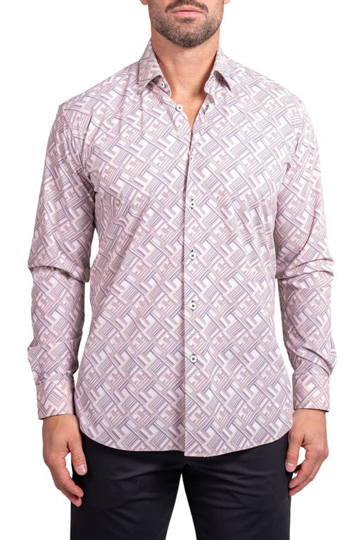 Maceoo Fibonacci Ascension Contemporary Fit Button-up Shirt In Multi