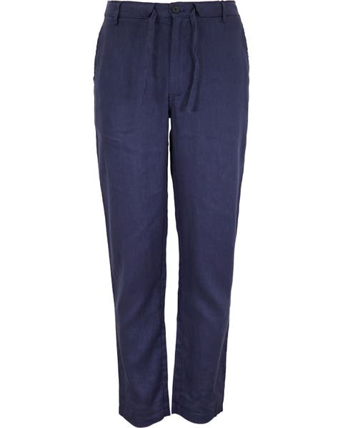 Solid Linen Drawstring Pant