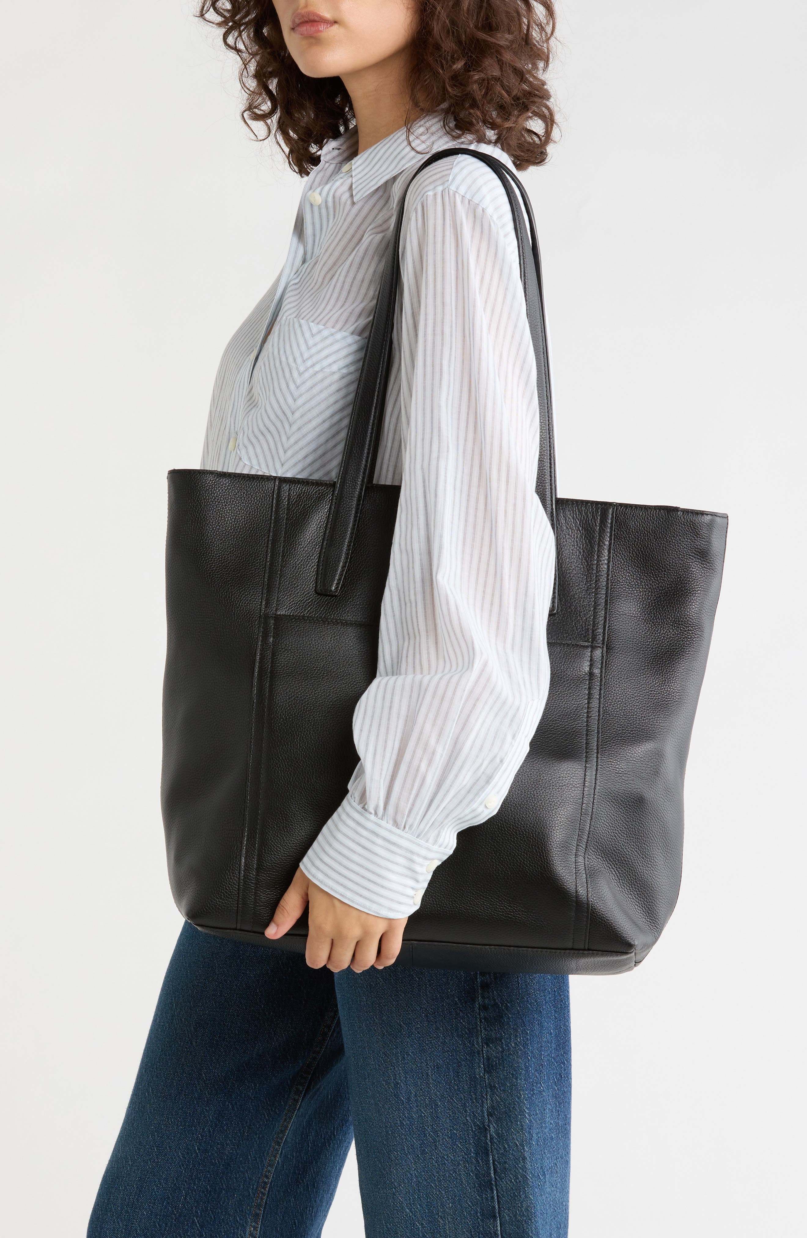 Mott Leather Tote, Alternate, color, BLA