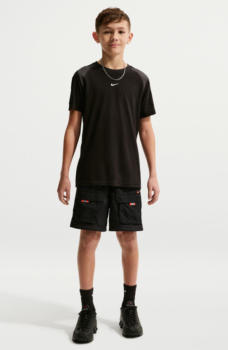 Nike Kids' Utility Shorts, Main, color, Black/ Black/ Turf Orange