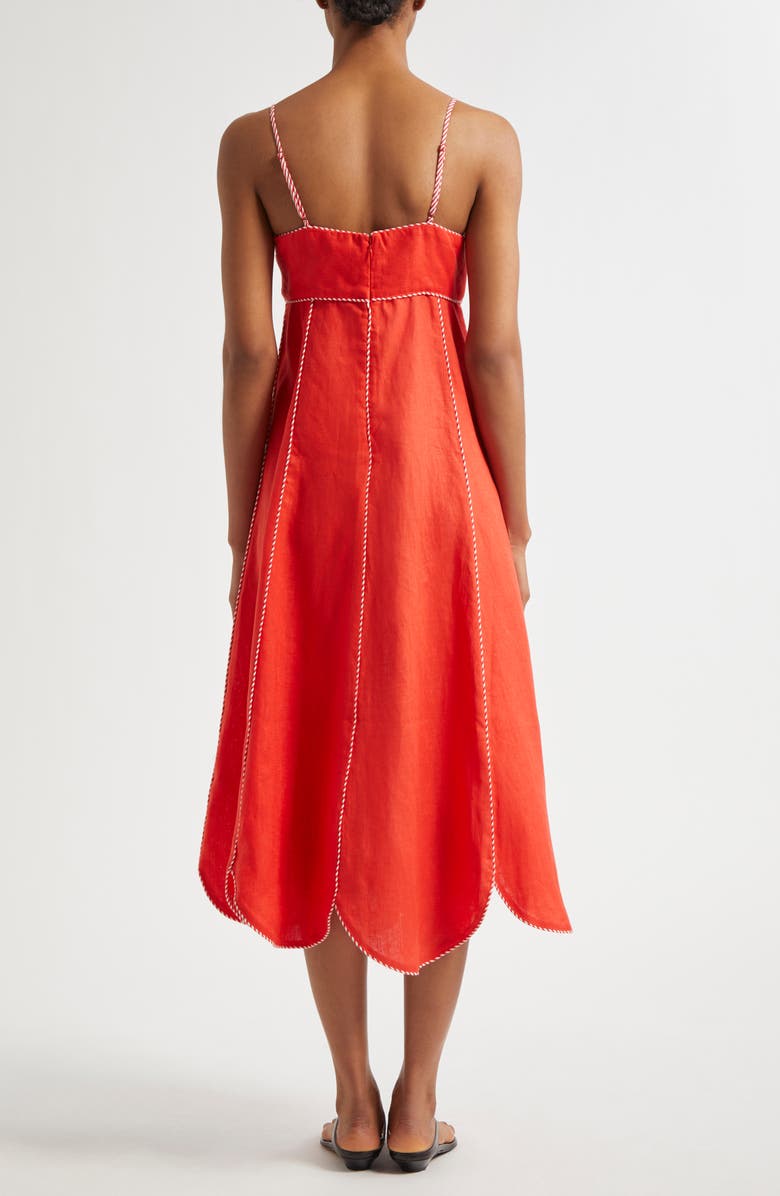 FARM Rio Sleeveless Linen Maxi Dress, Alternate, color, Dark Red