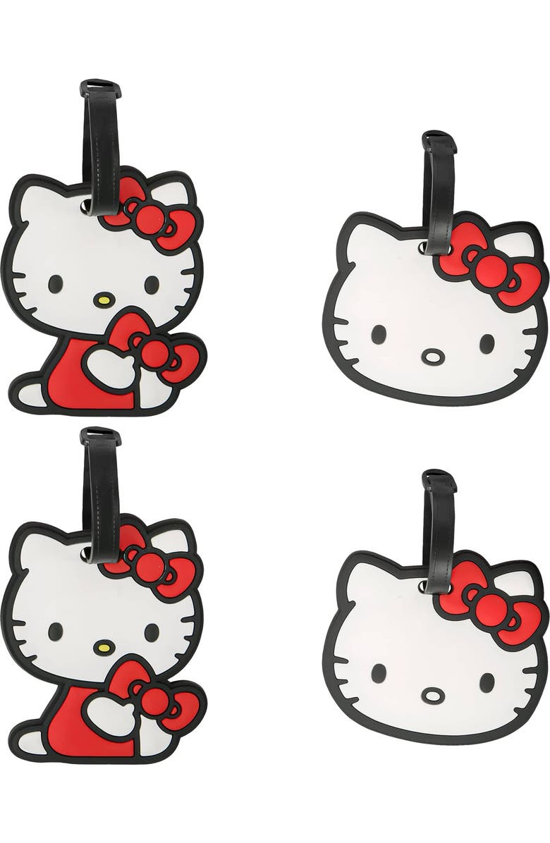 Hello Kitty Cute Luggage Tag, Set of 4, Main, color, Black, White, Red