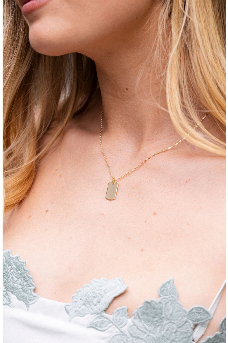 Lola Tag Pendant Necklace, Alternate, color, GOLD