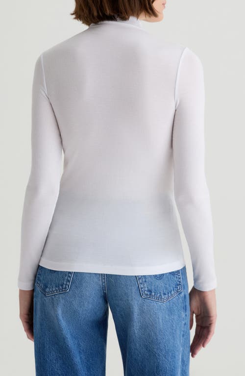 Ag The Chels Long Sleeve Ribbed Turtleneck In White