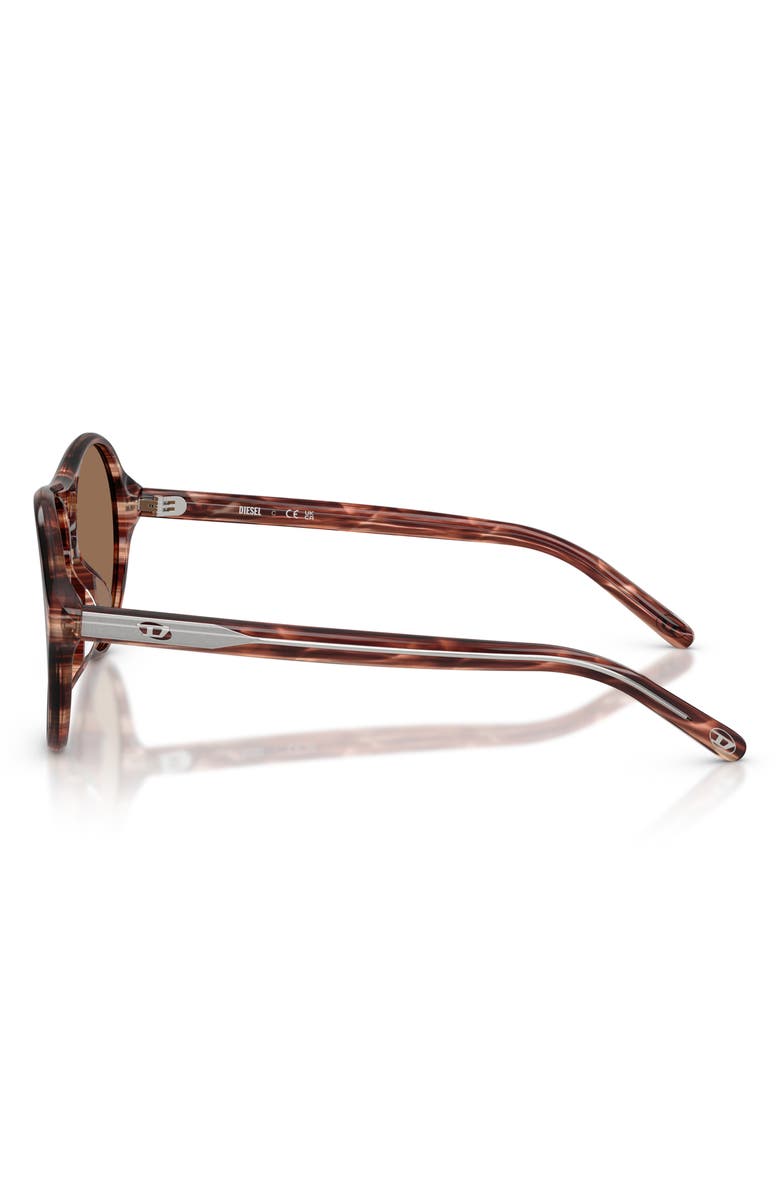 DIESEL<sup>®</sup> 57mm Pilot Sunglasses, Alternate, color, Striated Brown / Dark Brown