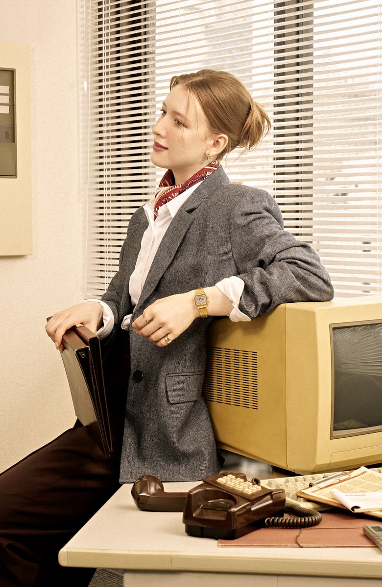 CASIO Vintage LA680WGA-9VT Digital Bracelet Watch, 33.5mm × 28.6mm, Alternate, color, Gold