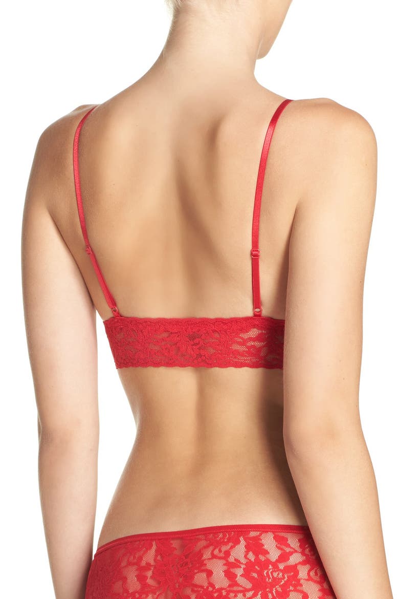Signature Lace Padded Bralette, Alternate, color, RED